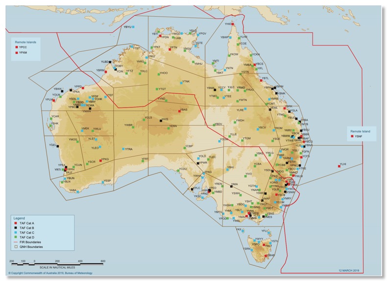 Airsports Aviation Weather Australia Map